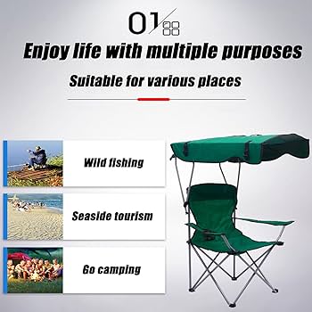 Amazon｜屋外折りたたみ椅子、ポータブルビーチチェア、パラソル